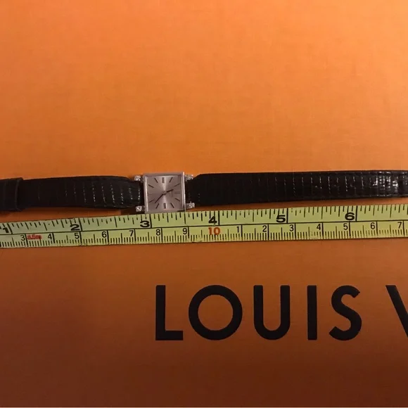 Longines antique 18K WG 0.20CT VS diamond square shaped ladies watch - Picture 4 of 12